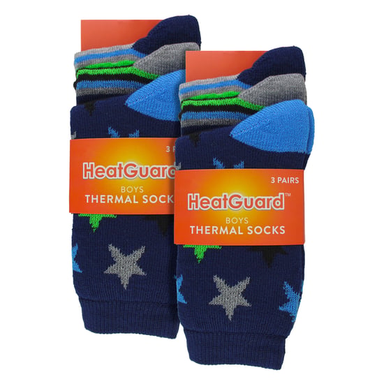 6 Paquetes de Calcetines de Cama Térmicos para Niños | Calcetines Transpirables con Patrón de Rayas y Estrellas - Image 2