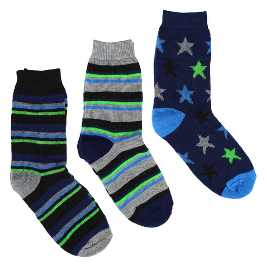 6 Paquetes de Calcetines de Cama Térmicos para Niños | Calcetines Transpirables con Patrón de Rayas y Estrellas - Image 3