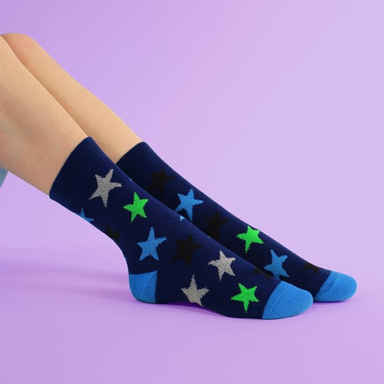 6 Paquetes de Calcetines de Cama Térmicos para Niños | Calcetines Transpirables con Patrón de Rayas y Estrellas - Image 5