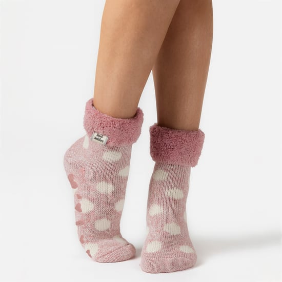 Calcetines de cama suaves y esponjosos para dama con parte superior de plumas - Image 3