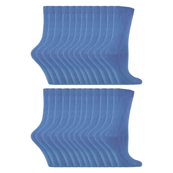 24 Pares de Medias de Vestir de Algodón Rico para Damas - Image 1