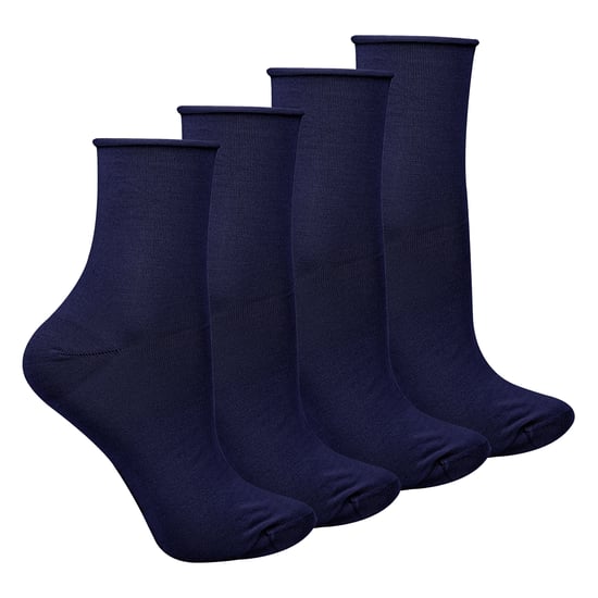 4 Pares de Calcetines Sensoriales de Bambú para Damas - Calcetines Suaves Sin Costuras para Confort Todo el Día - Image 1