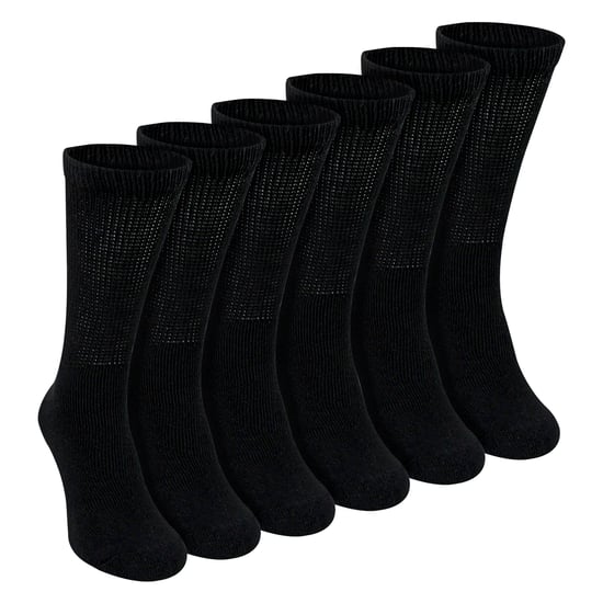 6 Pares de Calcetines de Algodón para Hombre Diabéticos - Calcetines Suaves de Comodidad Diaria sin Compresión - Image 1