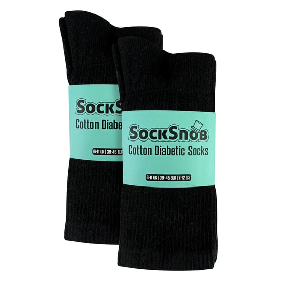 6 Pares de Calcetines de Algodón para Hombre Diabéticos - Calcetines Suaves de Comodidad Diaria sin Compresión - Image 2