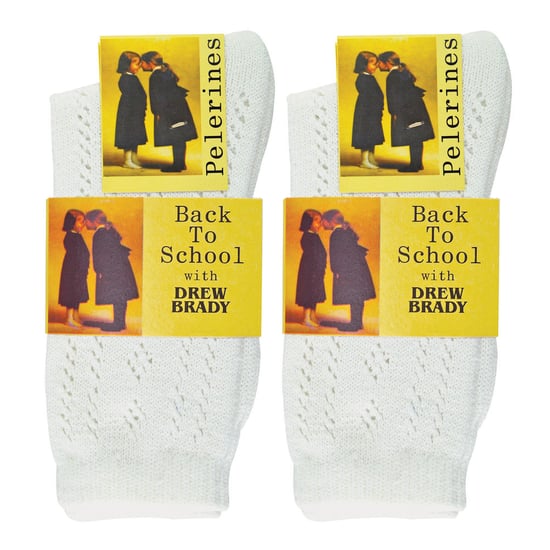 6 Pares de Calcetines Blancos de Algodón Suave y Rico hasta la Rodilla para Niños Uniformados de Escuela - Image 2