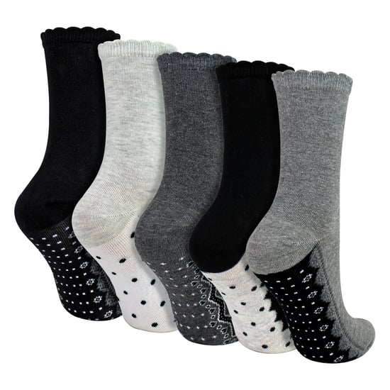 5 Pares de Calcetines para Dama con Efecto Encaje - Calcetines Cotona Suaves para el Día a Día - Image 1
