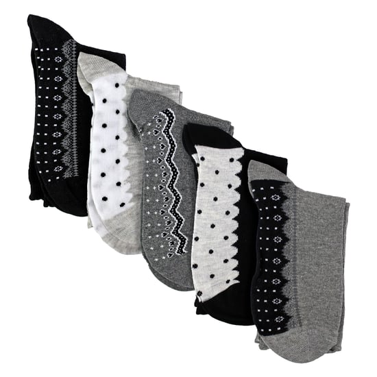 5 Pares de Calcetines para Dama con Efecto Encaje - Calcetines Cotona Suaves para el Día a Día - Image 3