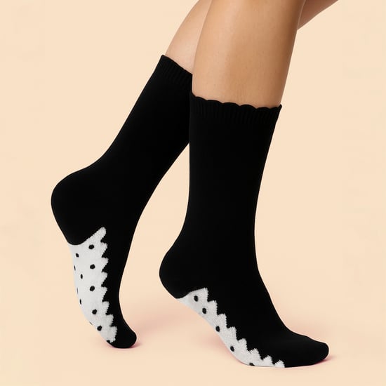 5 Pares de Calcetines para Dama con Efecto Encaje - Calcetines Cotona Suaves para el Día a Día - Image 4