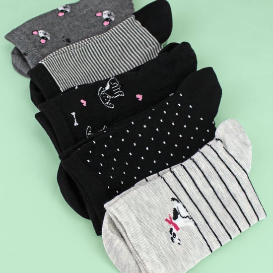 5 Pares de Calcetines para Mujeres con Diseño de Perro - Calcetines Divertidos de Algodón Suave con Patrón de Perro - Image 5