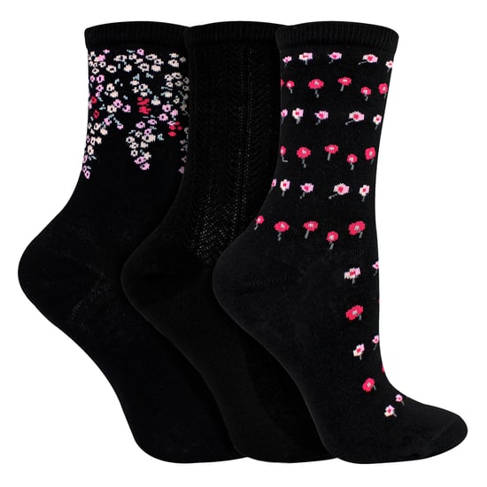 3 Pares de Calcetines para Damas con Diseño Floral - Calcetines Cotón Suaves para el Día a Día - Image 2