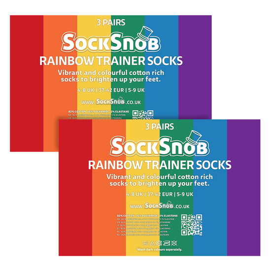 Paquete de 6 Calcetines de Algodón a Rayas Coloridos para Hombres y Mujeres - Image 2