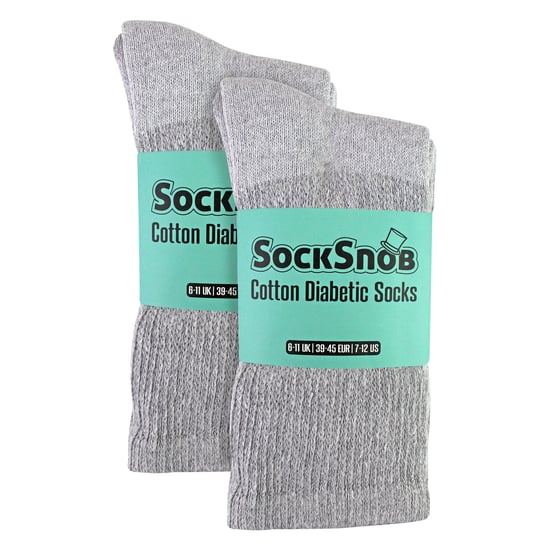 6 Pares de Calcetines Diabéticos de Algodón para Hombre - Calcetines Suaves de Comodidad Diaria sin Compresión - Image 2