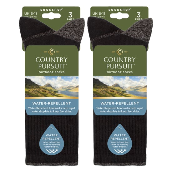 6 Pares de Calcetines Outdoor Impermeables de Peso Medio para Senderismo y Caminar para Hombre - Image 2