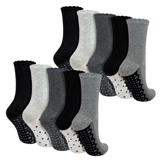10 Pares de Medias de Encaje para Mujeres - Medias Diarias de Algodón Suave - Image 1