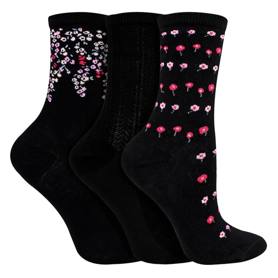 6 Pares de Medias para Dama con Diseño Floral - Suaves Medias de Algodón para el Día a Día - Image 2
