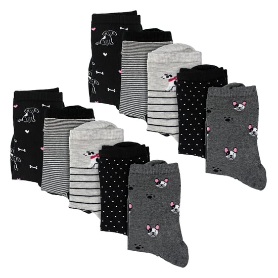 10 Pares de Medias para Mujeres con Diseño de Perros - Medias Divertidas de Algodón Suave con Diseño de Perro - Image 3