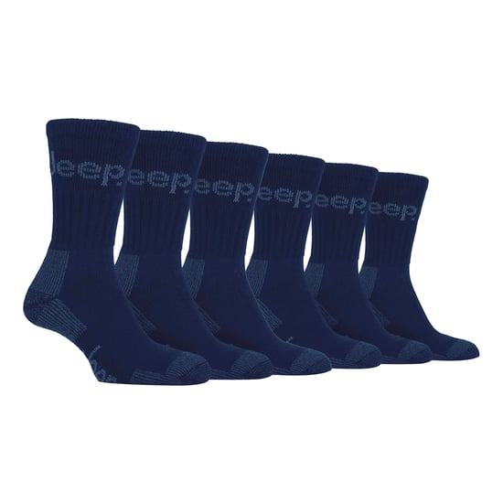 6 Pares de Calcetines de Senderismo de Algodón Acolchados de Lujo para Hombre - Image 1
