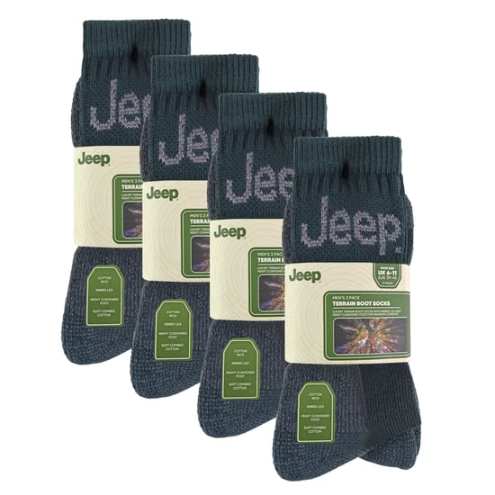12 Pares de Calcetines de Senderismo de Algodón de Lujo con Amortiguación para Hombre - Image 2