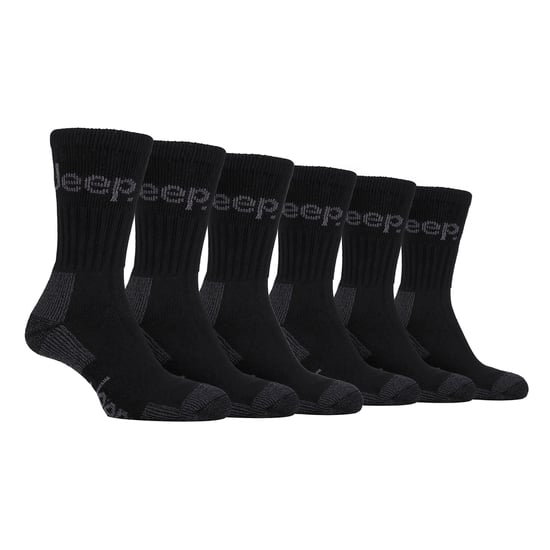 6 Pares de Calcetines de Senderismo de Algodón con Acolchado de Lujo para Hombre - Image 1