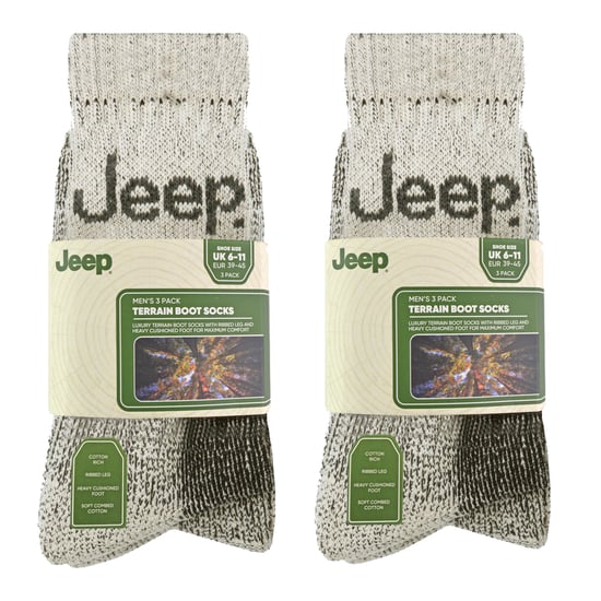 6 Pares de Calcetines de Senderismo de Algodón Acolchados de Lujo para Hombre - Image 2