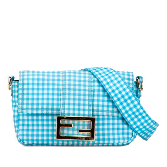 Bolso de Hombro Gingham en Baguette - Image 1