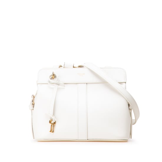 Bolso de hombro de cuero blanco - Image 1