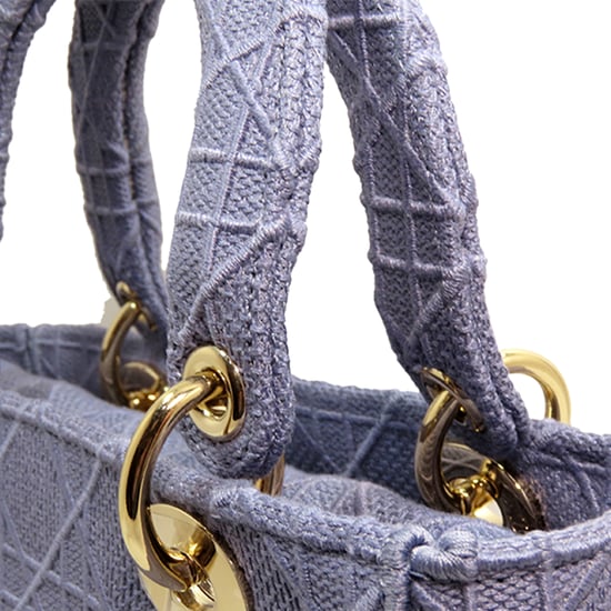 Bolso Mini Caro de Dior en Lona Morada - Image 5