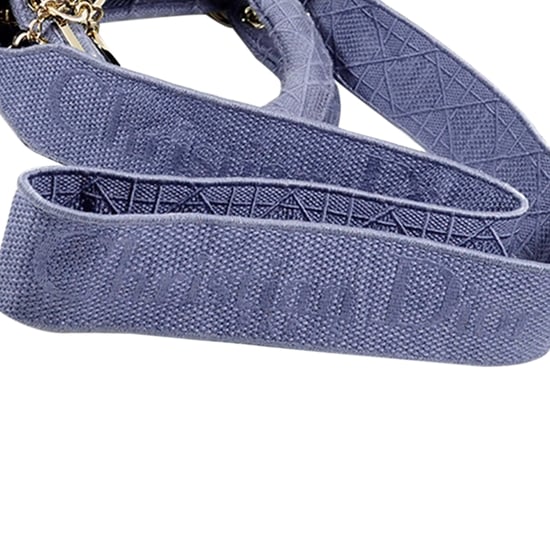 Bolso Mini Caro de Dior en Lona Morada - Image 6