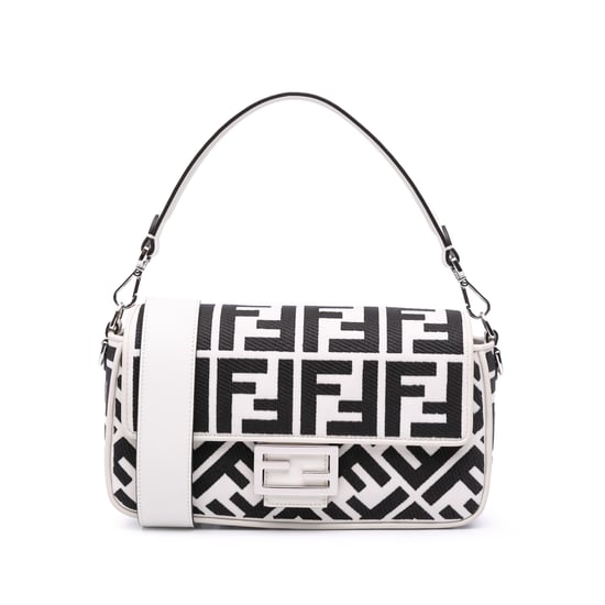 Bolsa de Hombro Baguette Ff de Lona - Image 1
