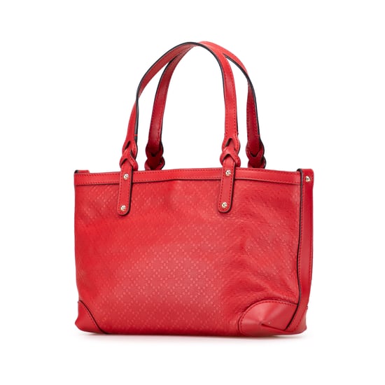 Bolso de mano con asas de cuero rojo - Image 2