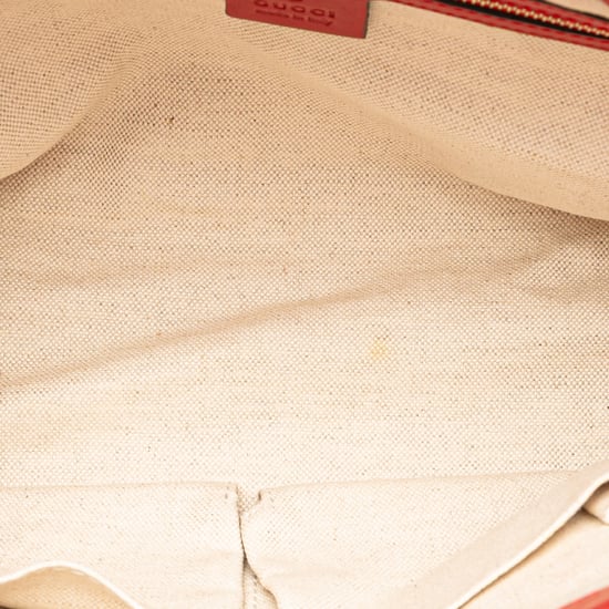 Bolso de mano con asas de cuero rojo - Image 4