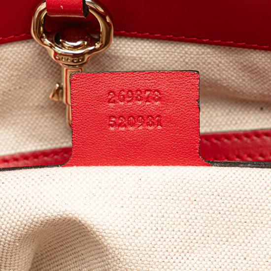 Bolso de mano con asas de cuero rojo - Image 6