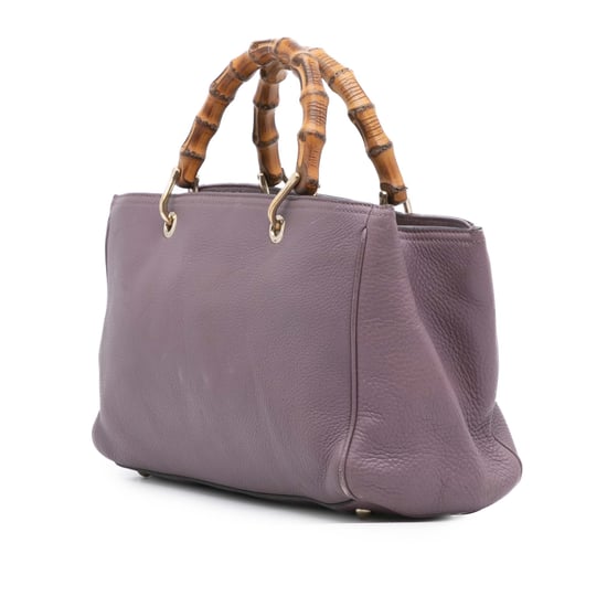 Bolso de Cuero con Asa de Bambú - Image 2