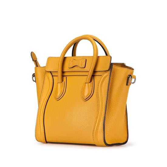 Bolso de Mano Nano de Cuero Amarillo - Image 2