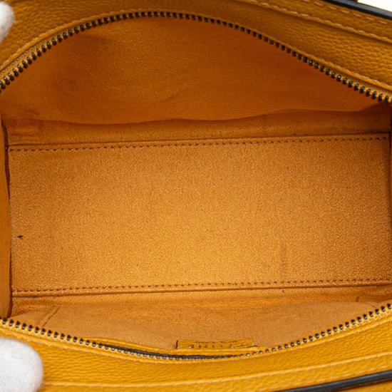 Bolso de Mano Nano de Cuero Amarillo - Image 4