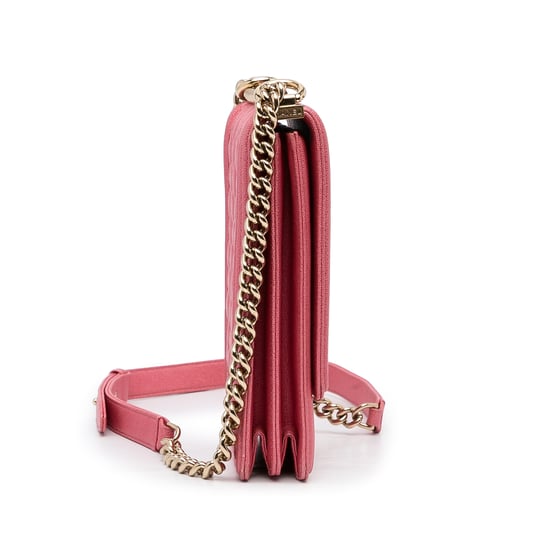 Boy Chanel Bandolera de Cuero Rosa - Image 4