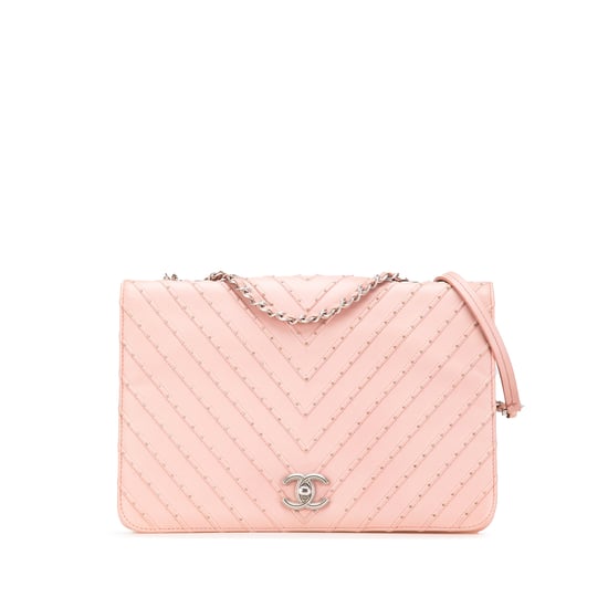 Bolso acolchado con chevrón y tachuelas - Image 1