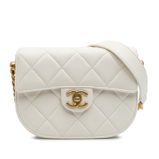 Bolso Cruzado de Cuero de Cordero Acolchado de Chanel - Image 1