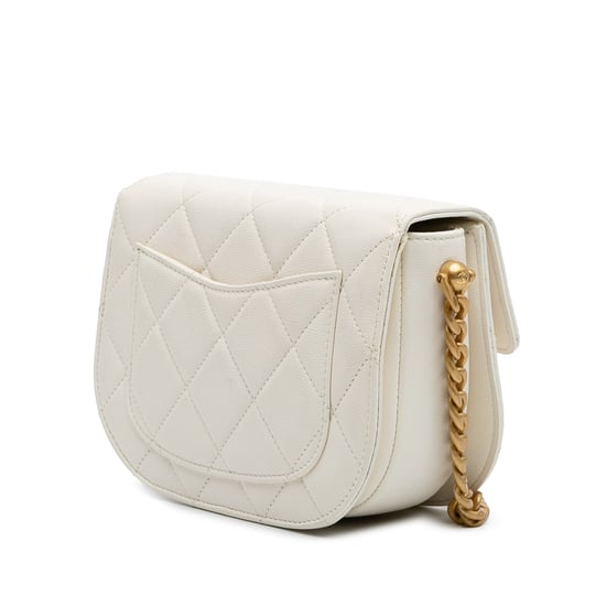 Bolso Cruzado de Cuero de Cordero Acolchado de Chanel - Image 2