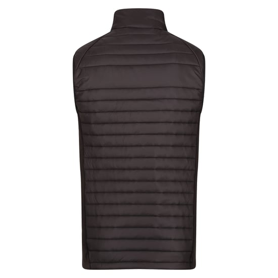 Regatta Mens Navigate Quilted Hybrid Gilet (Black/Classic Red) - Image 2