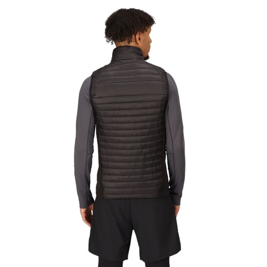 Regatta Mens Navigate Quilted Hybrid Gilet (Black/Classic Red) - Image 4