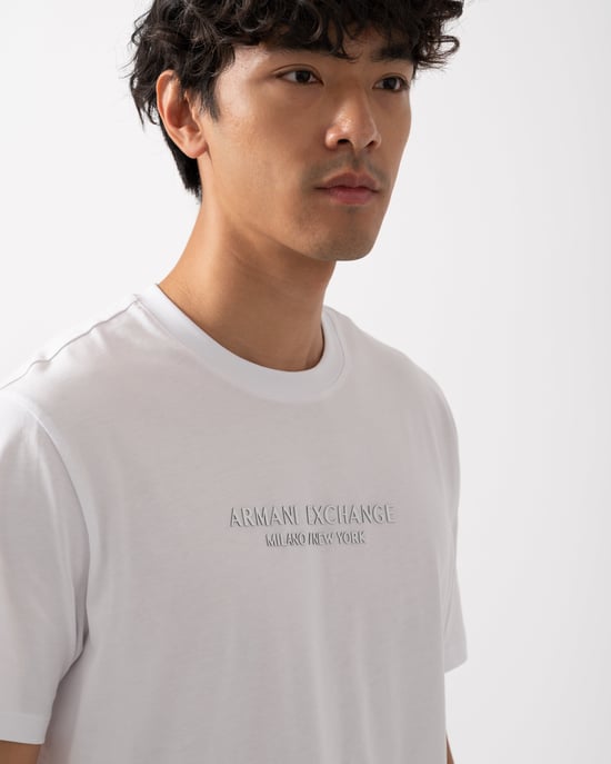 Camiseta U0002 con logo Tonal Milano/New York en blanco - Image 2