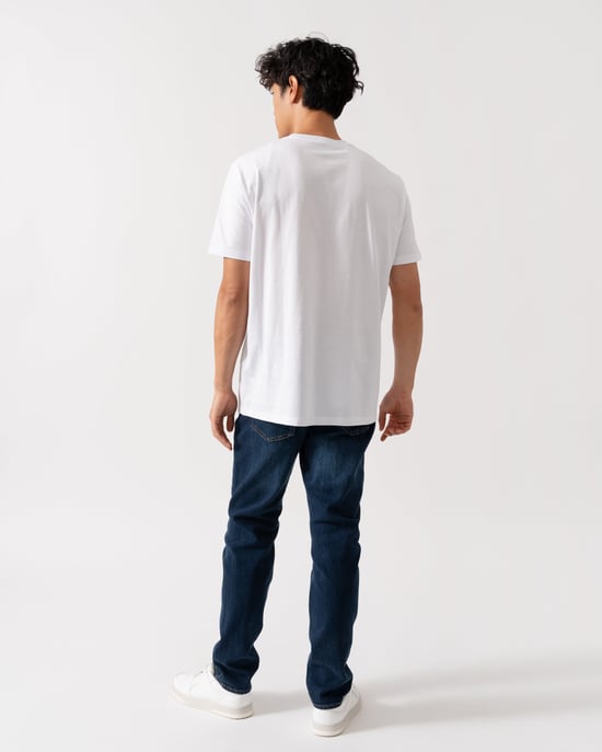 Camiseta U0002 con logo Tonal Milano/New York en blanco - Image 3