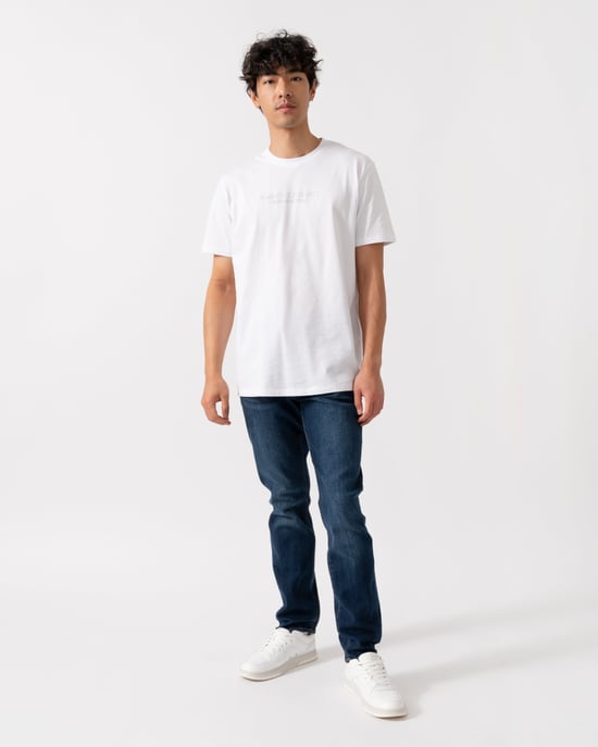 Camiseta U0002 con logo Tonal Milano/New York en blanco - Image 4