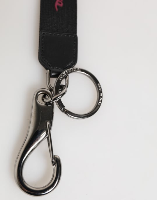 Llavero de Hombres con Logo DG de Poliéster Negro Burdeos - Image 2