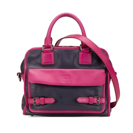 Bolso de cuero bandolera diseño bicolor - Image 1