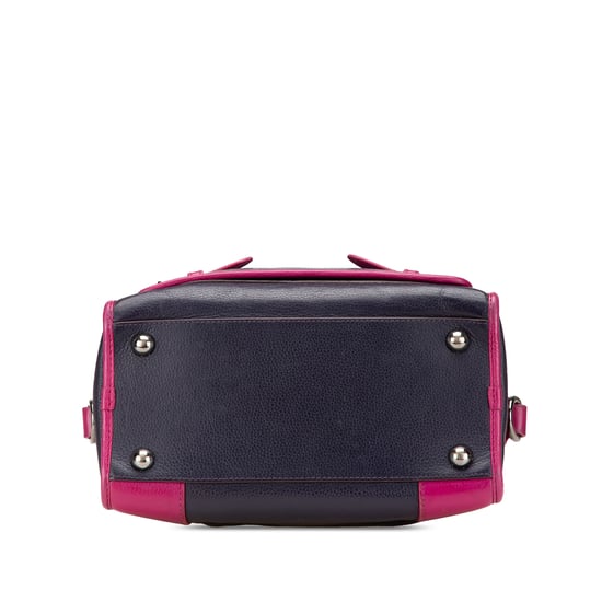 Bolso de cuero bandolera diseño bicolor - Image 3