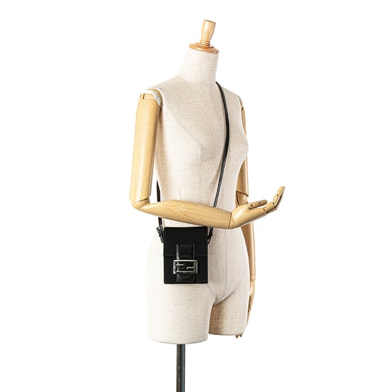 Bolso de hombro de lienzo negro - Image 1