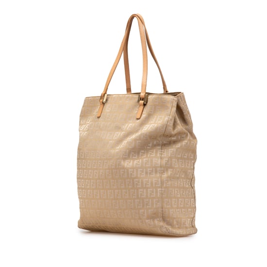 Bolso Tote con Logo Fendi Beige - Image 2