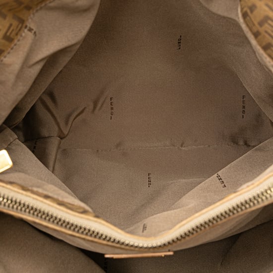 Bolso Tote con Logo Fendi Beige - Image 5